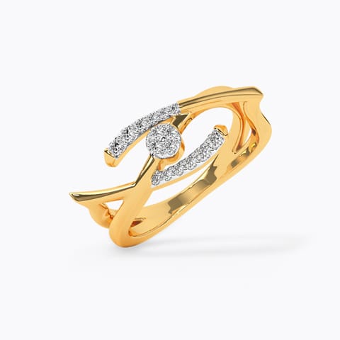 Wavy Custom Birthstone Ring hover